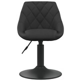 Draaibare Eetkamerstoelen (4 st) Zwart Fluweel -53%! (Gebruikssporen)