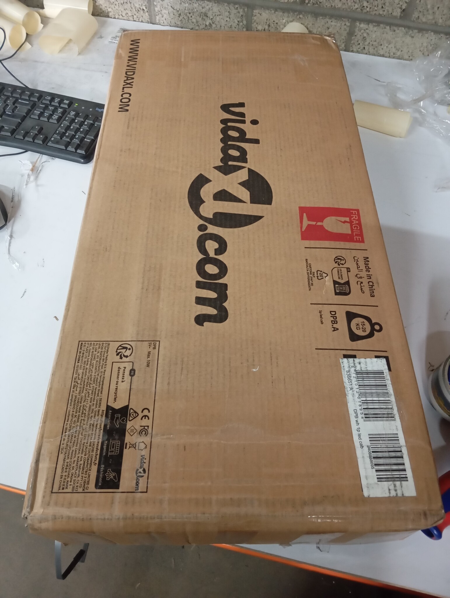 vidaXL Dressoir met LED - Wit - 60cm - 51% Korting! (Nieuw)