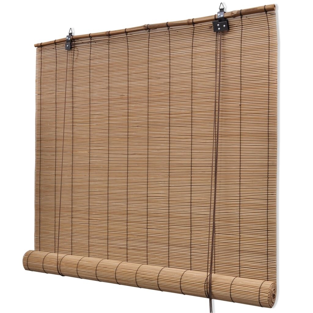 vidaXL Bamboe Rolgordijn 80x220cm Bruin - 48% Korting!