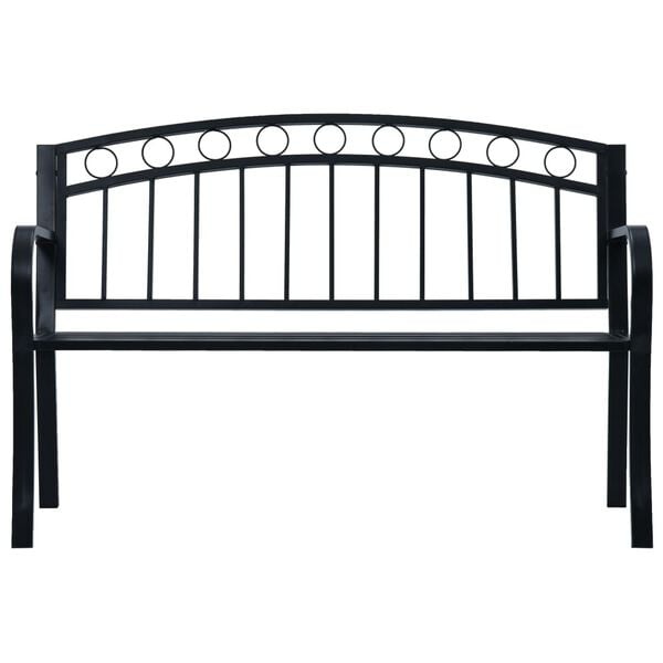 Tuinbank Staal Zwart 125cm - 60% Korting! (Krasjes/Deukjes)