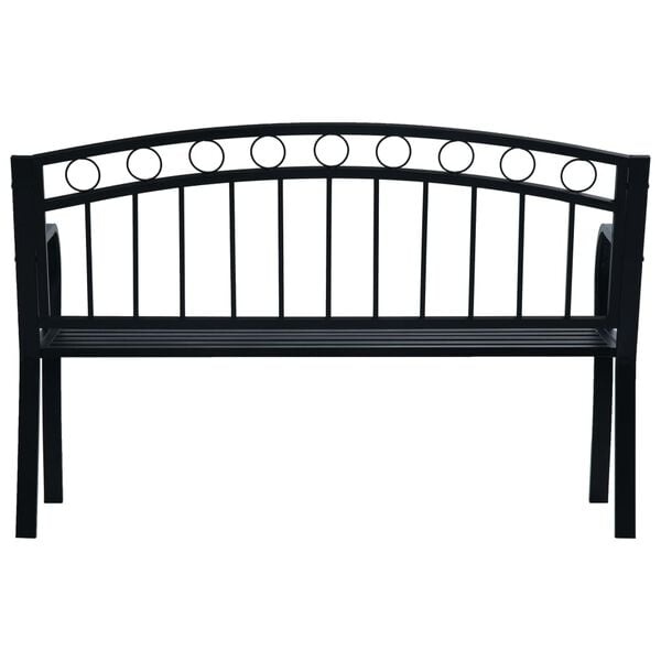Tuinbank Staal Zwart 125cm - 60% Korting! (Krasjes/Deukjes)