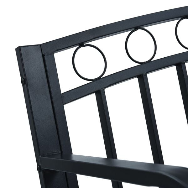 Tuinbank Staal Zwart 125cm - 60% Korting! (Krasjes/Deukjes)