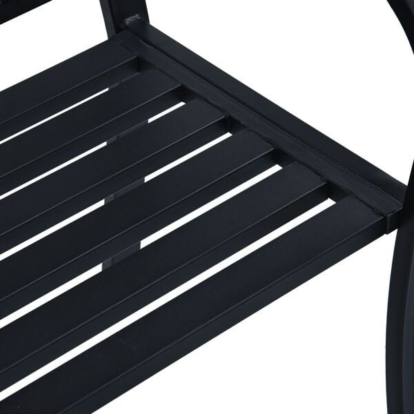 Tuinbank Staal Zwart 125cm - 60% Korting! (Krasjes/Deukjes)