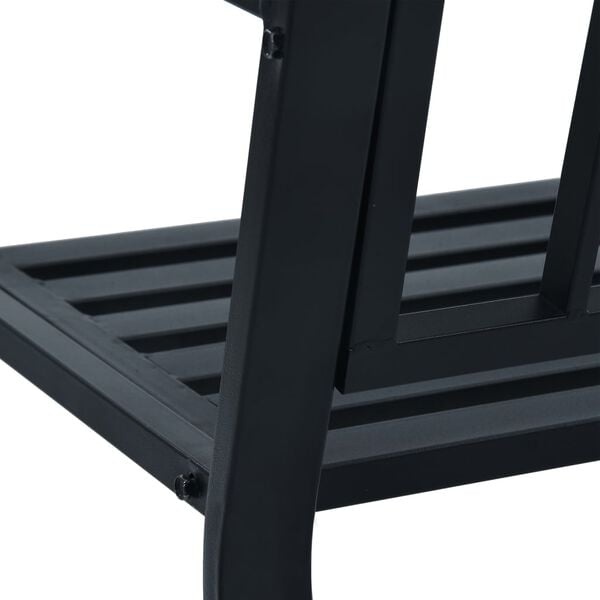 Tuinbank Staal Zwart 125cm - 60% Korting! (Krasjes/Deukjes)