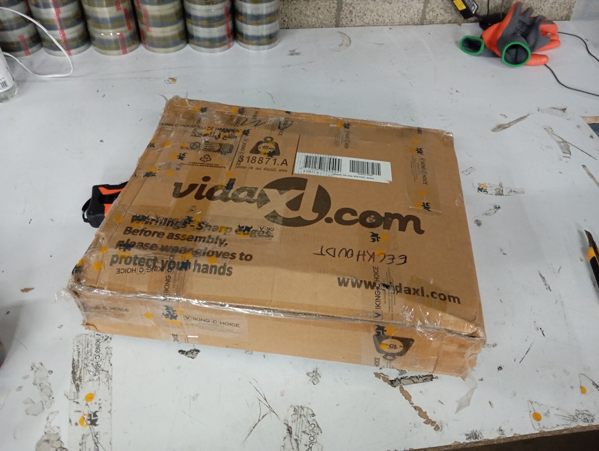 VidaXL Plantenbak Antraciet 152cm - Retourdeal!