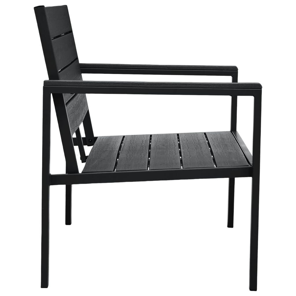 Tuinbank Hout-look Zwart 120cm - 55% Korting! (Krasjes)