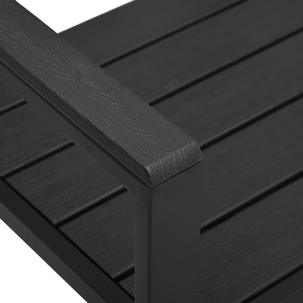 Tuinbank Hout-look Zwart 120cm - 55% Korting! (Krasjes)