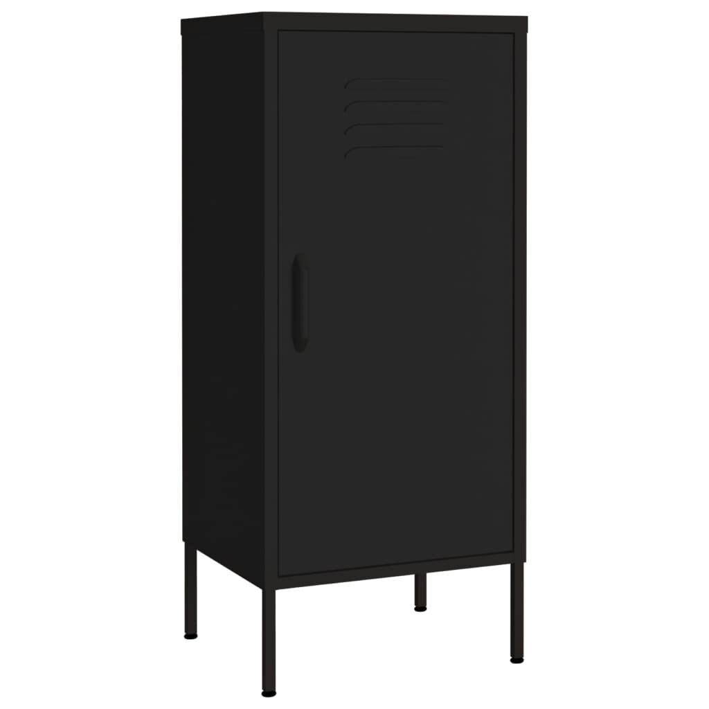 vidaXL Zwarte Stalen Opbergkast 42,5x35x101,5cm - Retourdeal!