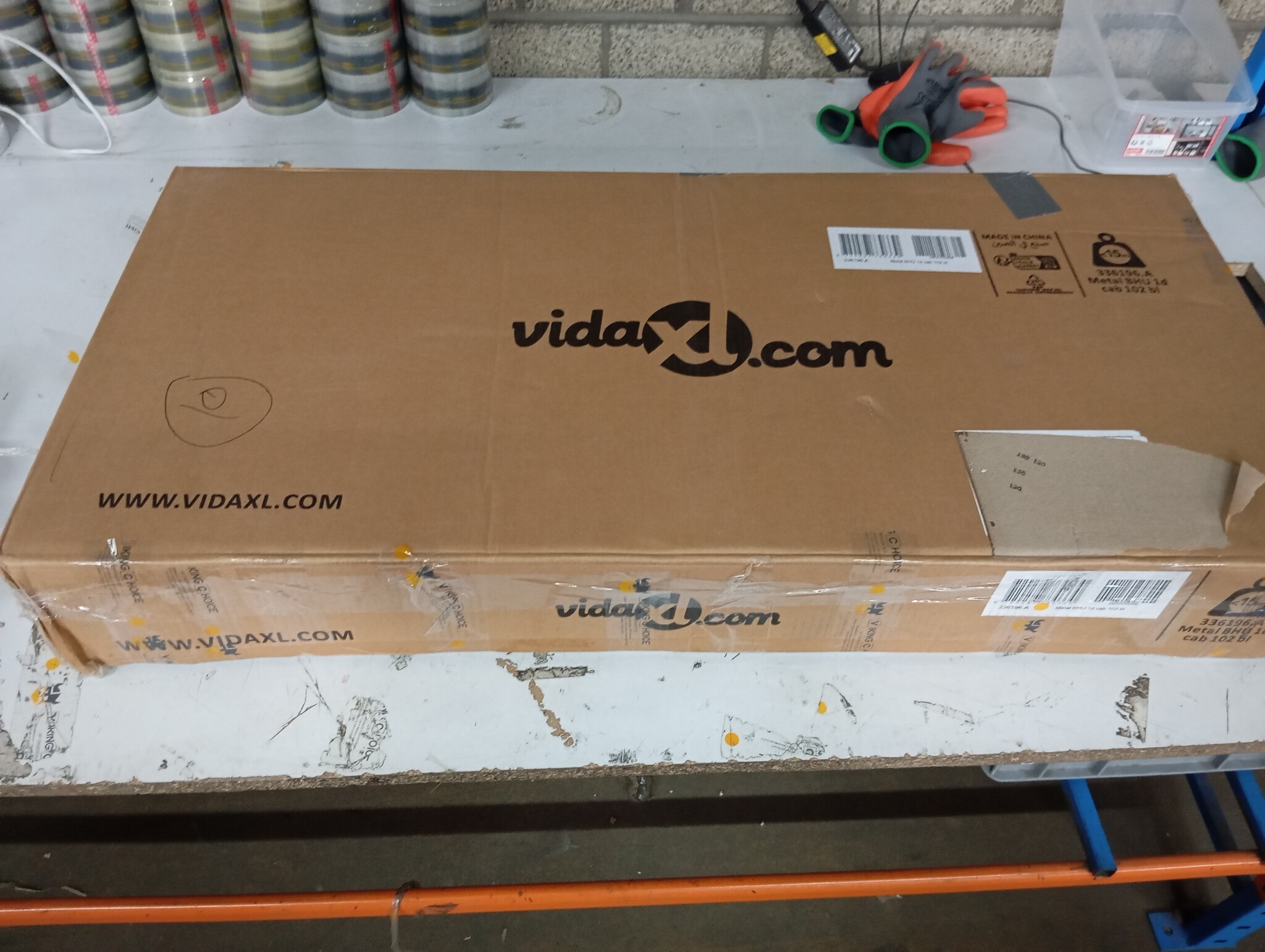 vidaXL Zwarte Stalen Opbergkast 42,5x35x101,5cm - Retourdeal!