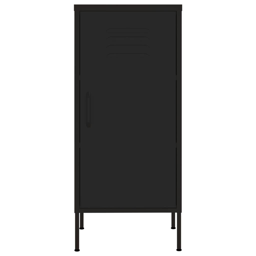 vidaXL Zwarte Stalen Opbergkast 42,5x35x101,5cm - Retourdeal!