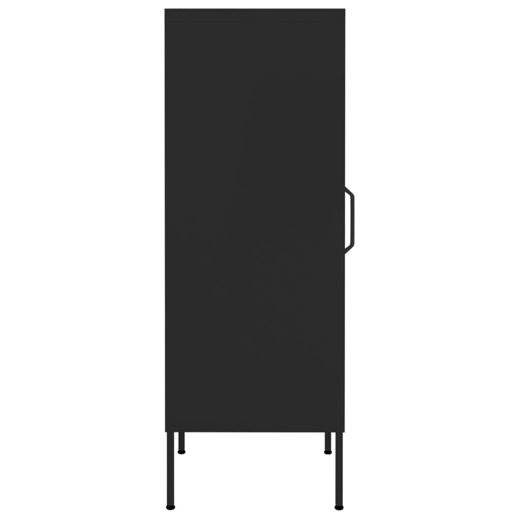 vidaXL Zwarte Stalen Opbergkast 42,5x35x101,5cm - Retourdeal!