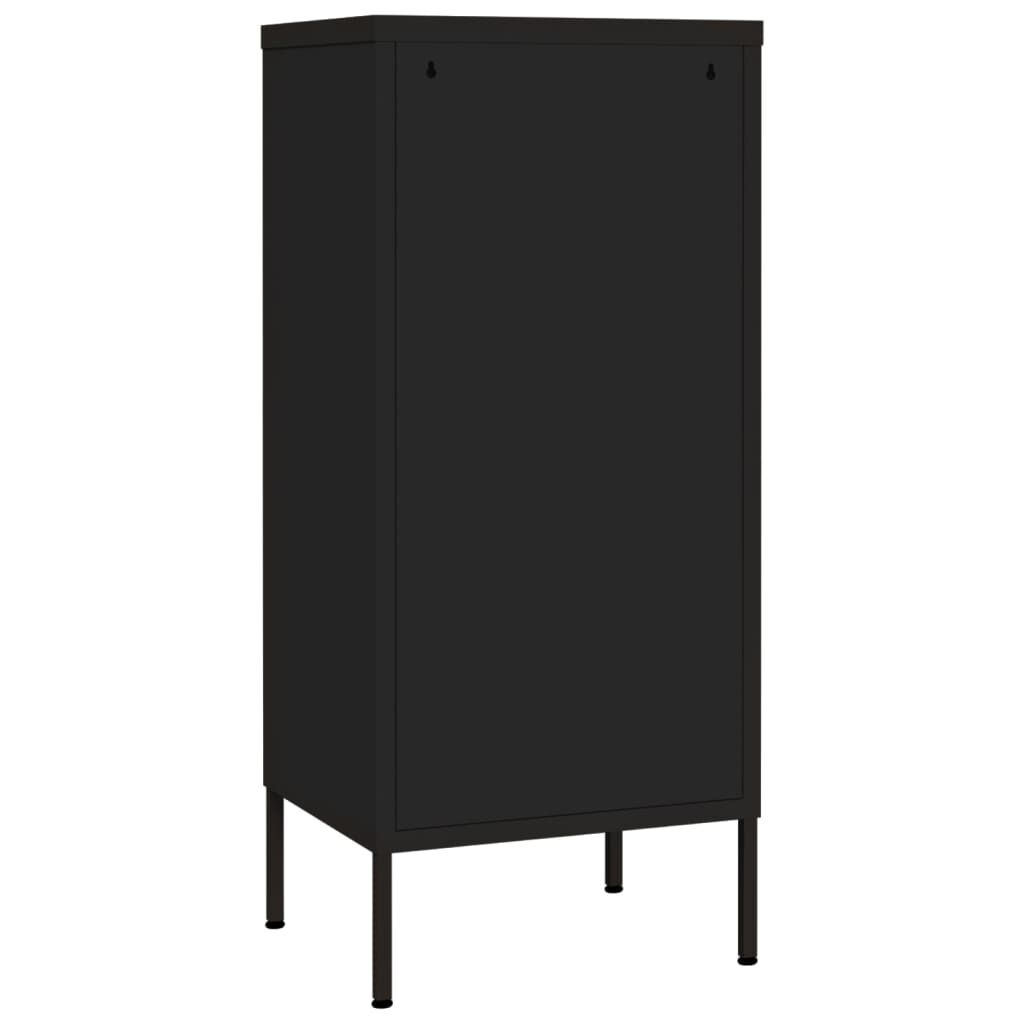 vidaXL Zwarte Stalen Opbergkast 42,5x35x101,5cm - Retourdeal!