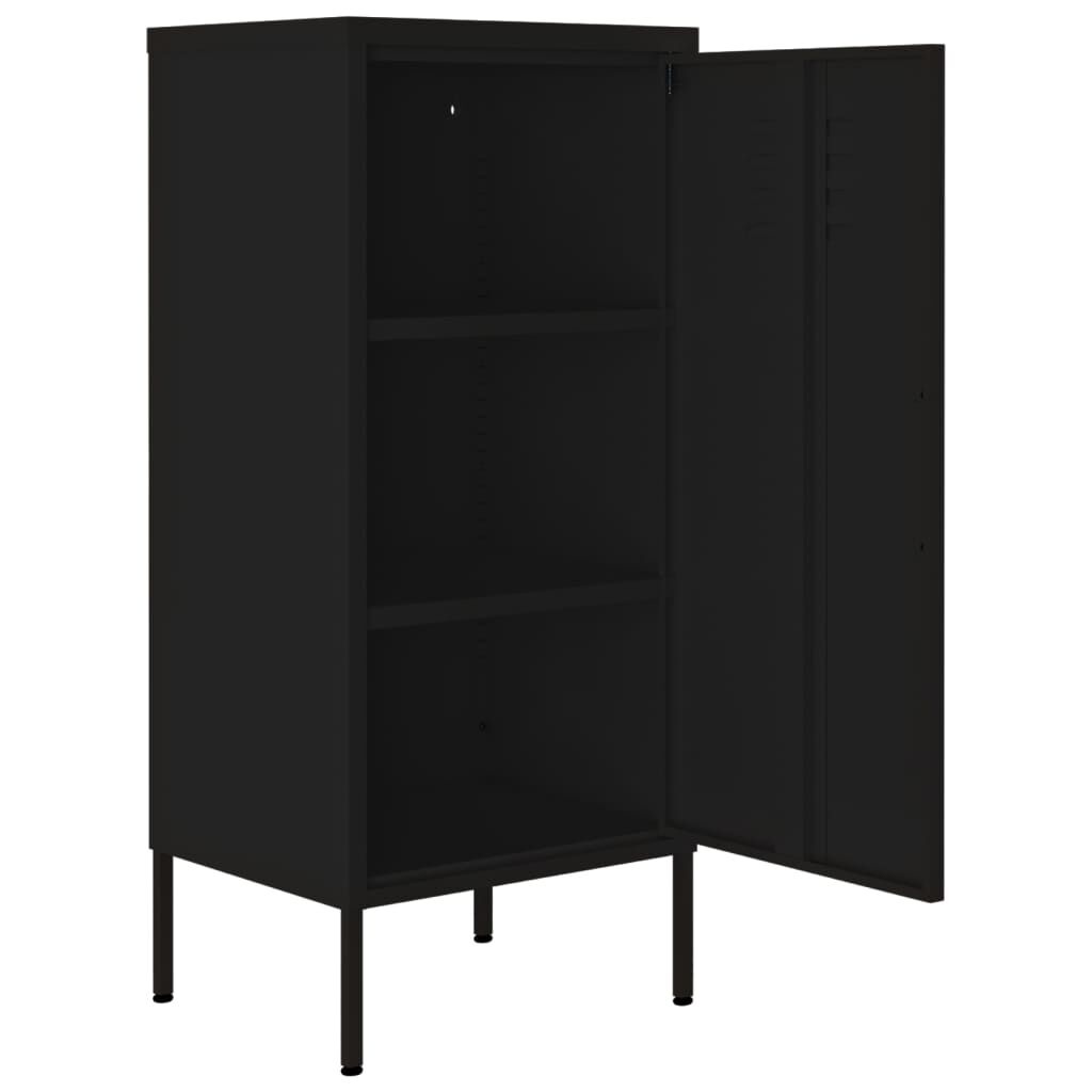 vidaXL Zwarte Stalen Opbergkast 42,5x35x101,5cm - Retourdeal!