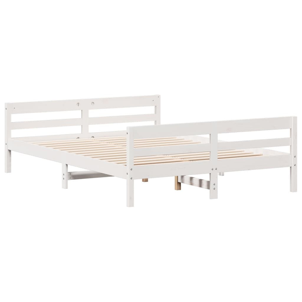 Grenen Bed 120x200 cm Wit - Gebruikt, 55% Korting!