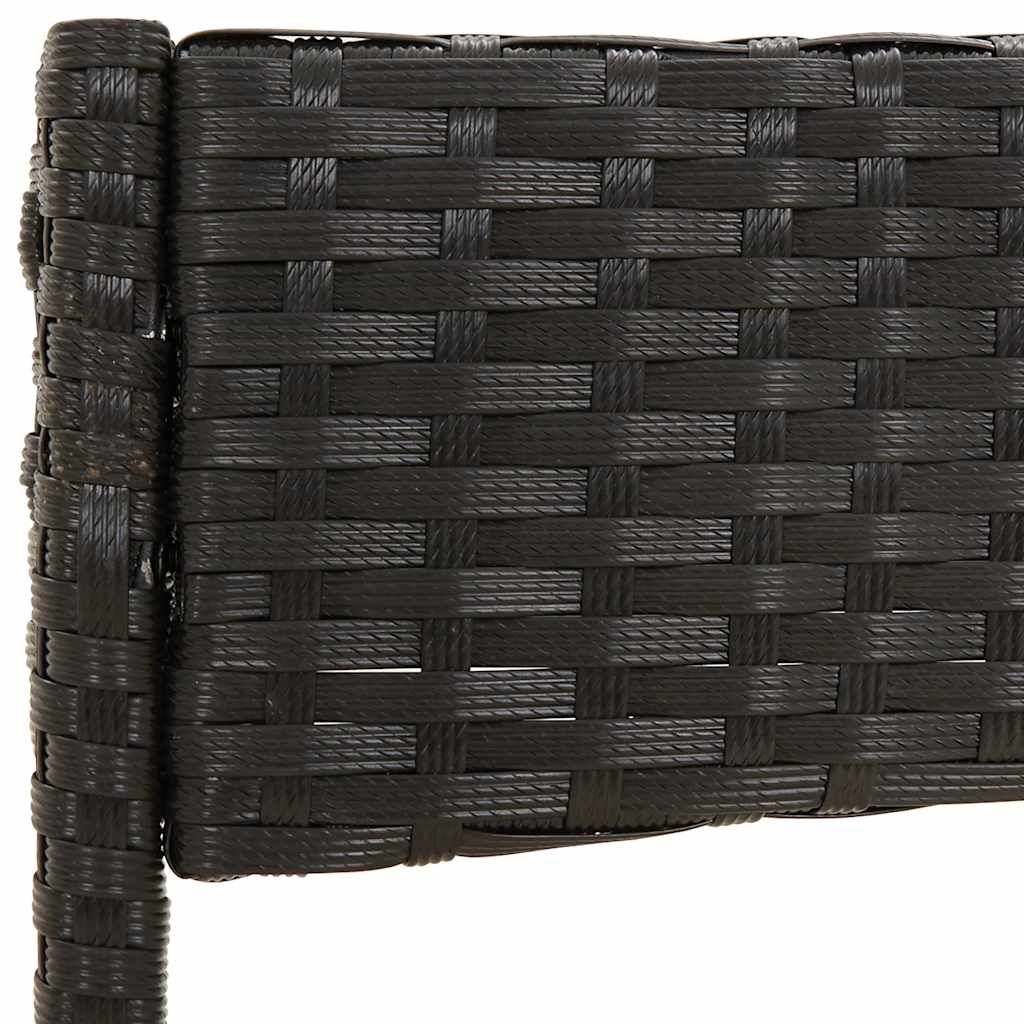 VidaXL Loungeset 4-delig Zwart Rattan - ZONDER KUSSENS!