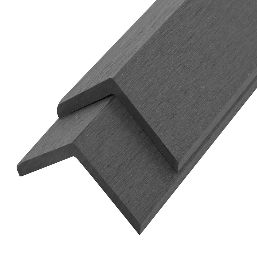 vidaXL Hoekplinten Terras 170cm Grijs (5 st) - HKC