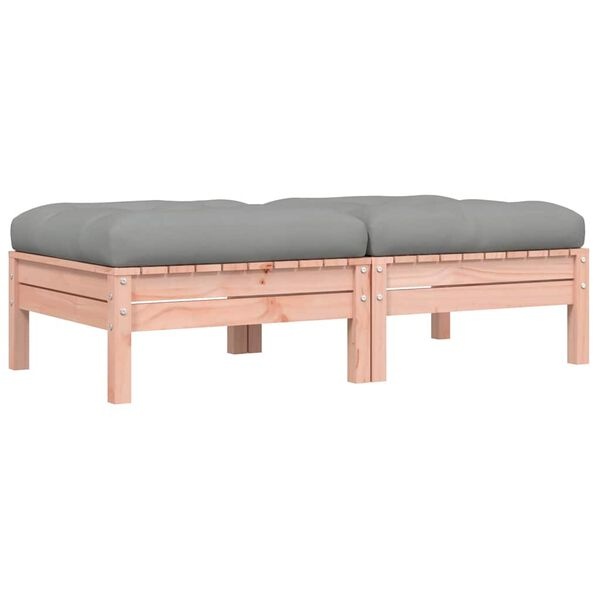Tuinvoetenbank Douglas Hout + Kussen - 55% Korting! (Lichte Scheur)