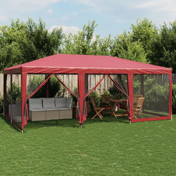 Partytent 6x4m Rood - Scheur - 60% Korting!