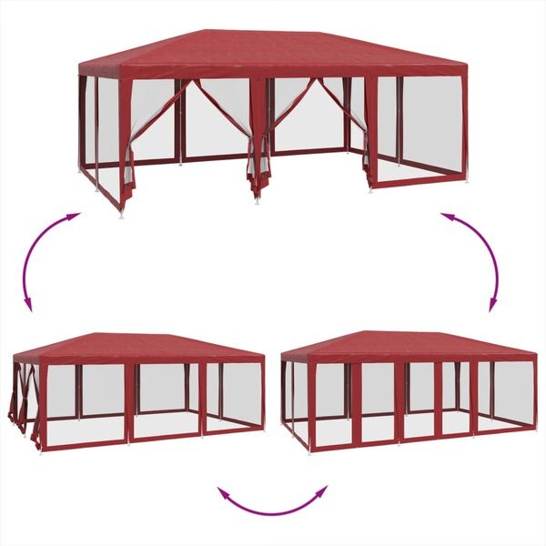 Partytent 6x4m Rood - Scheur - 60% Korting!