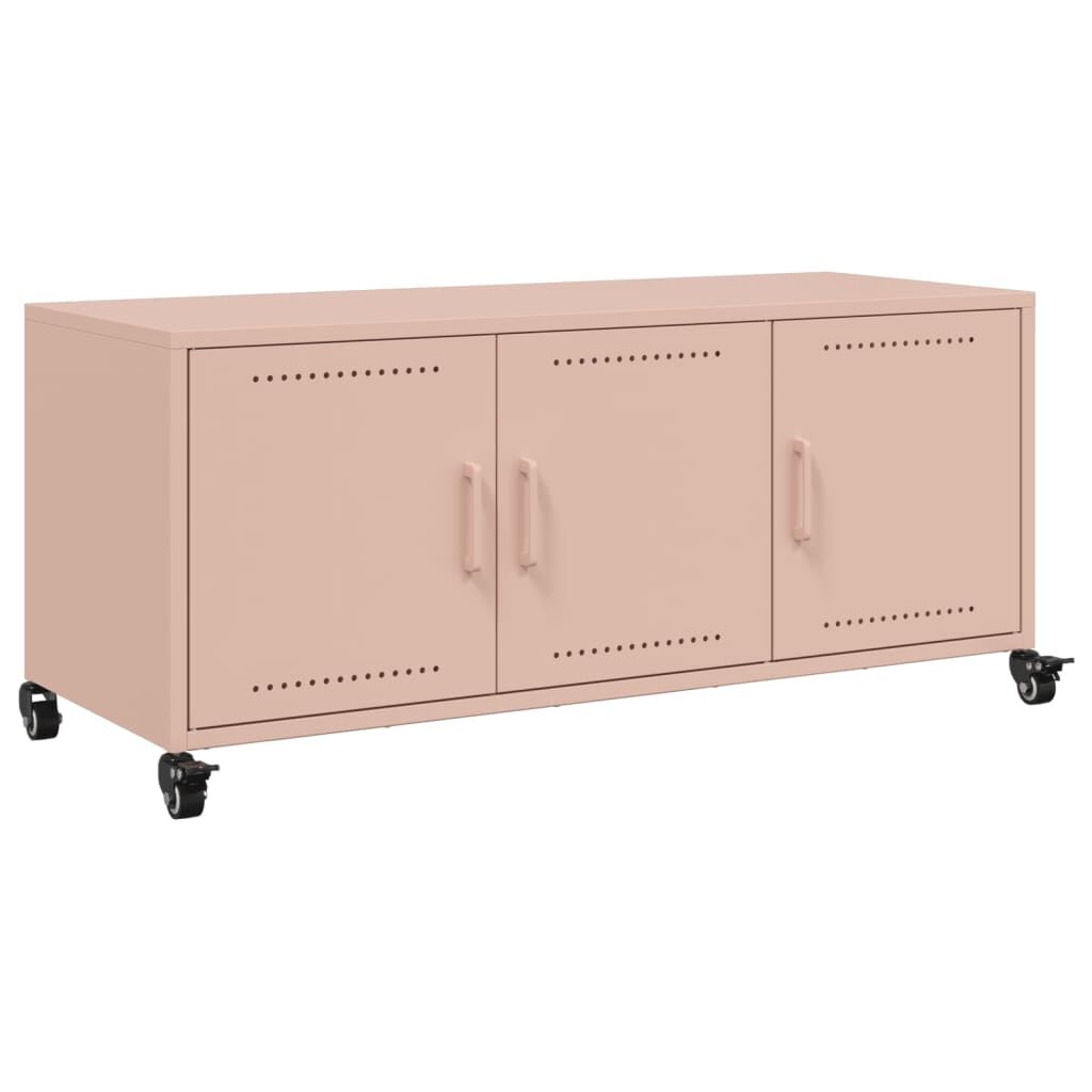 vidaXL TV Meubel 100cm Staal Roze (Retourdeal)
