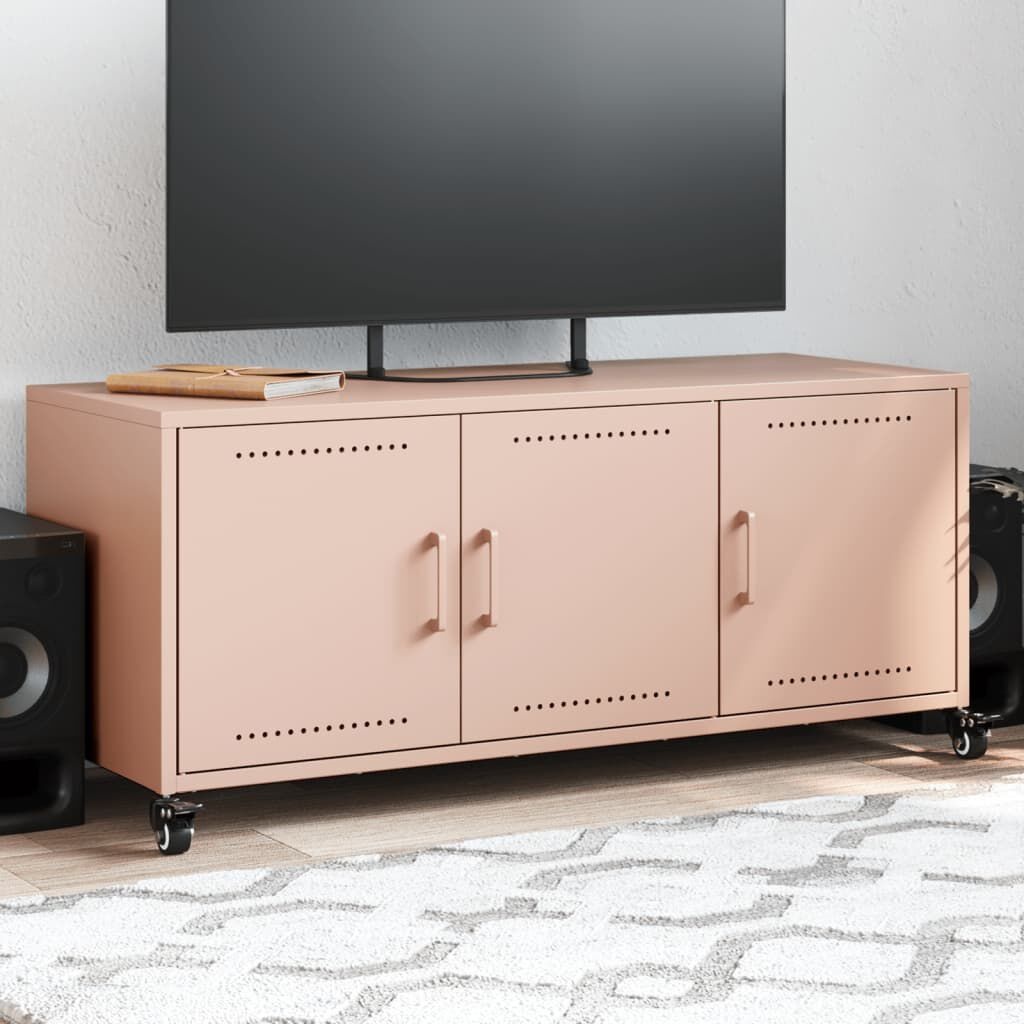 vidaXL TV Meubel 100cm Staal Roze (Retourdeal)