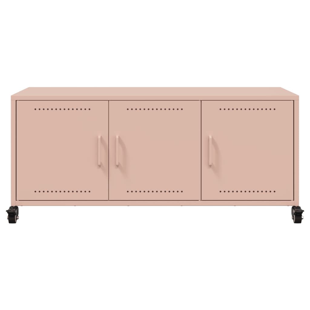 vidaXL TV Meubel 100cm Staal Roze (Retourdeal)