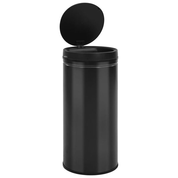 Sensor Prullenbak 80L - Zwart Koolstofstaal - Zo Goed Als Nieuw!