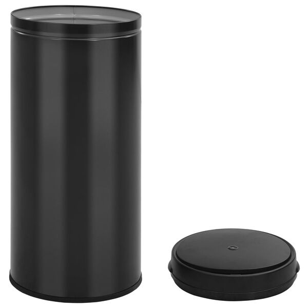 Sensor Prullenbak 80L - Zwart Koolstofstaal - Zo Goed Als Nieuw!