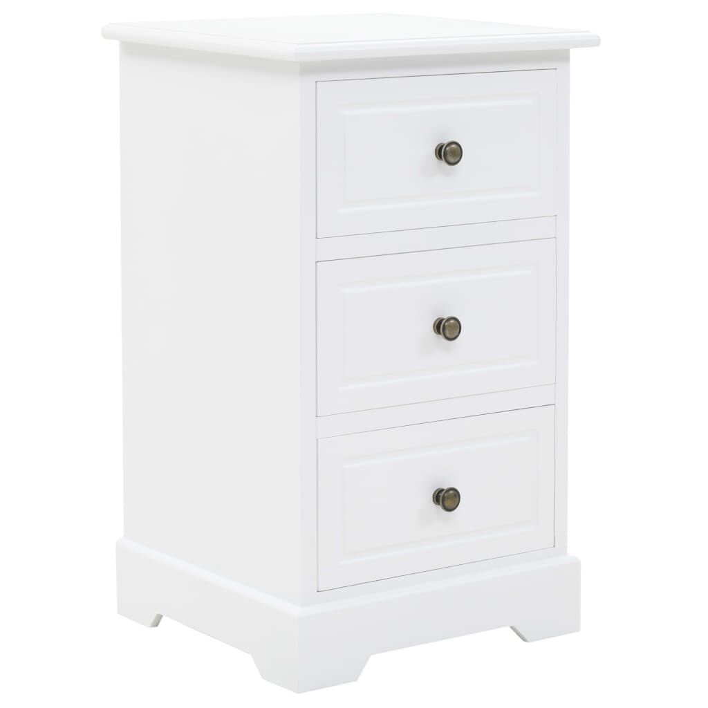 Nachtkastje Wit MDF/Grenen 35x32x59cm - 47% Korting!