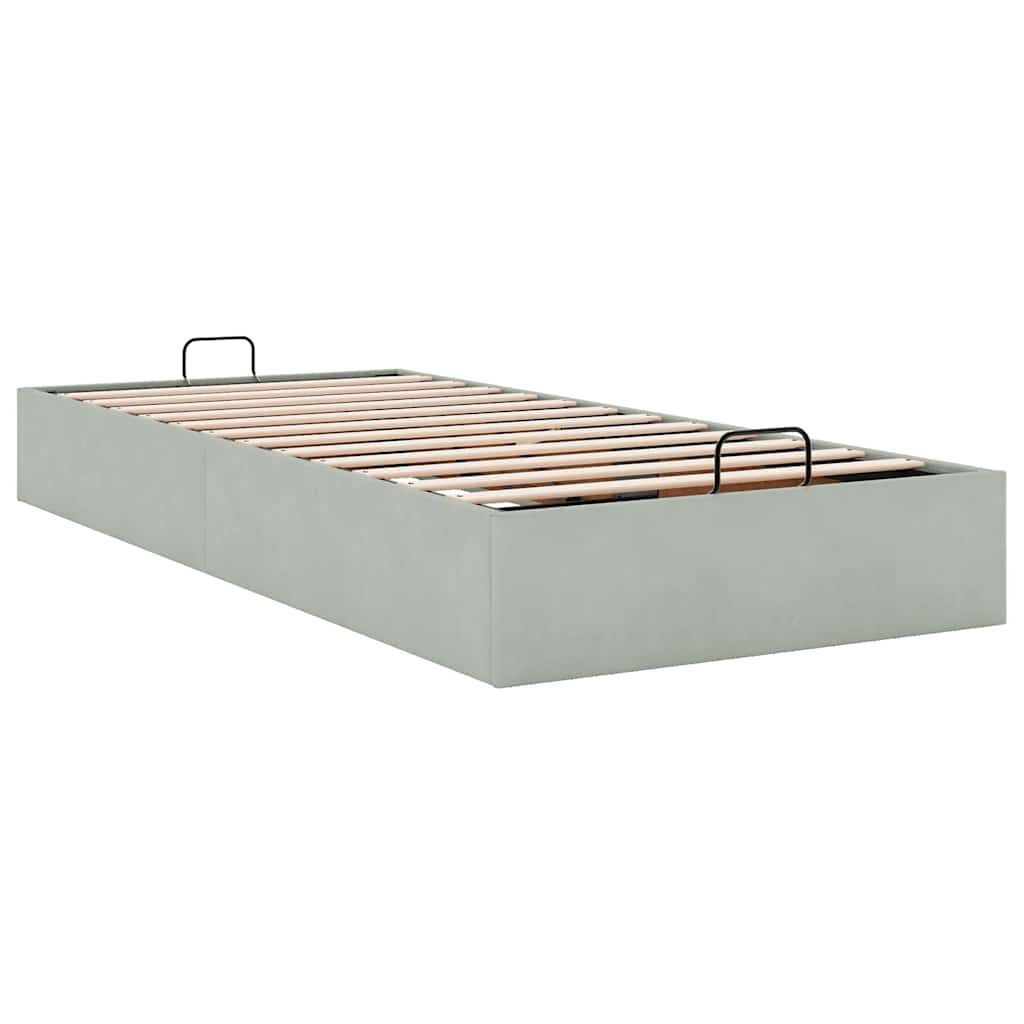 vidaXL Bedframe 90x190 Lichtgrijs Fluweel - Retourdeal!