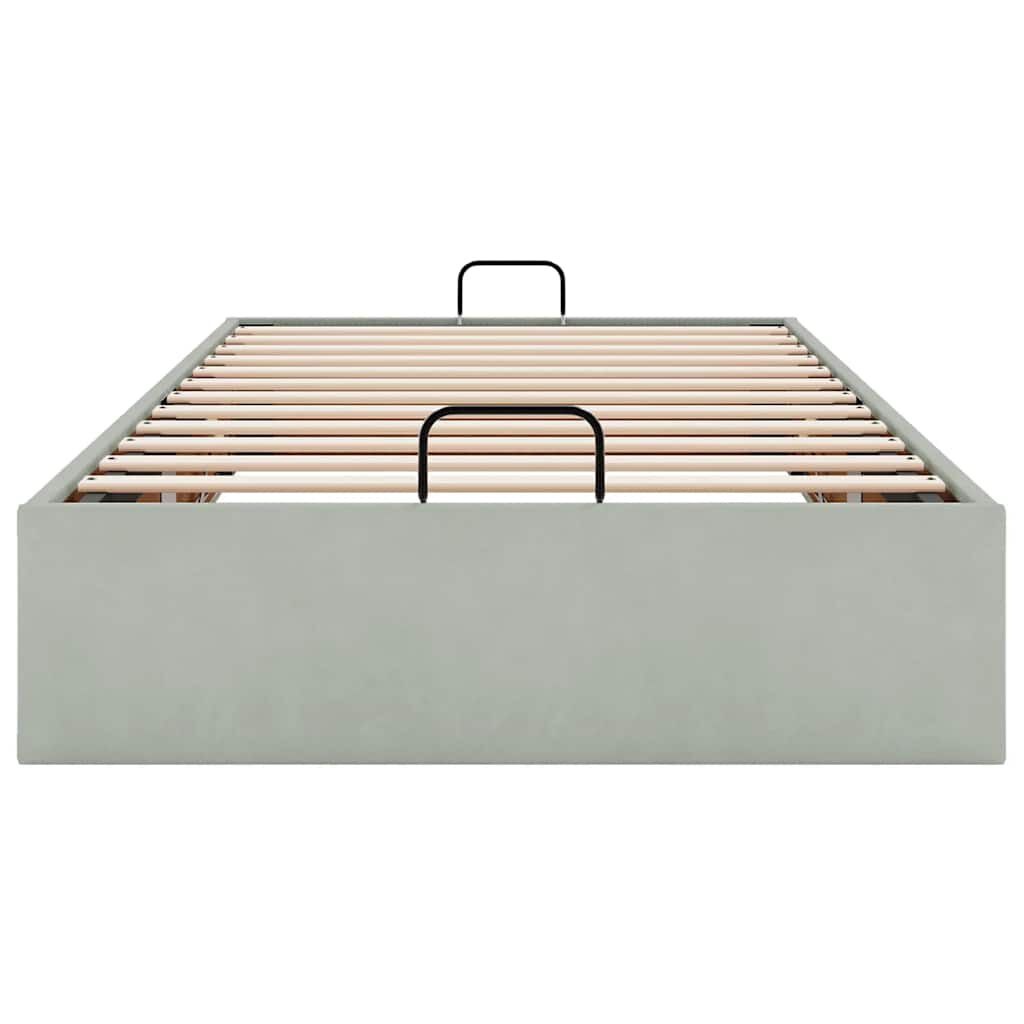 vidaXL Bedframe 90x190 Lichtgrijs Fluweel - Retourdeal!