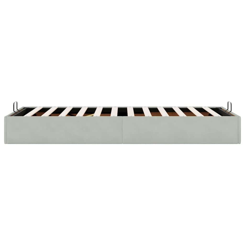 vidaXL Bedframe 90x190 Lichtgrijs Fluweel - Retourdeal!