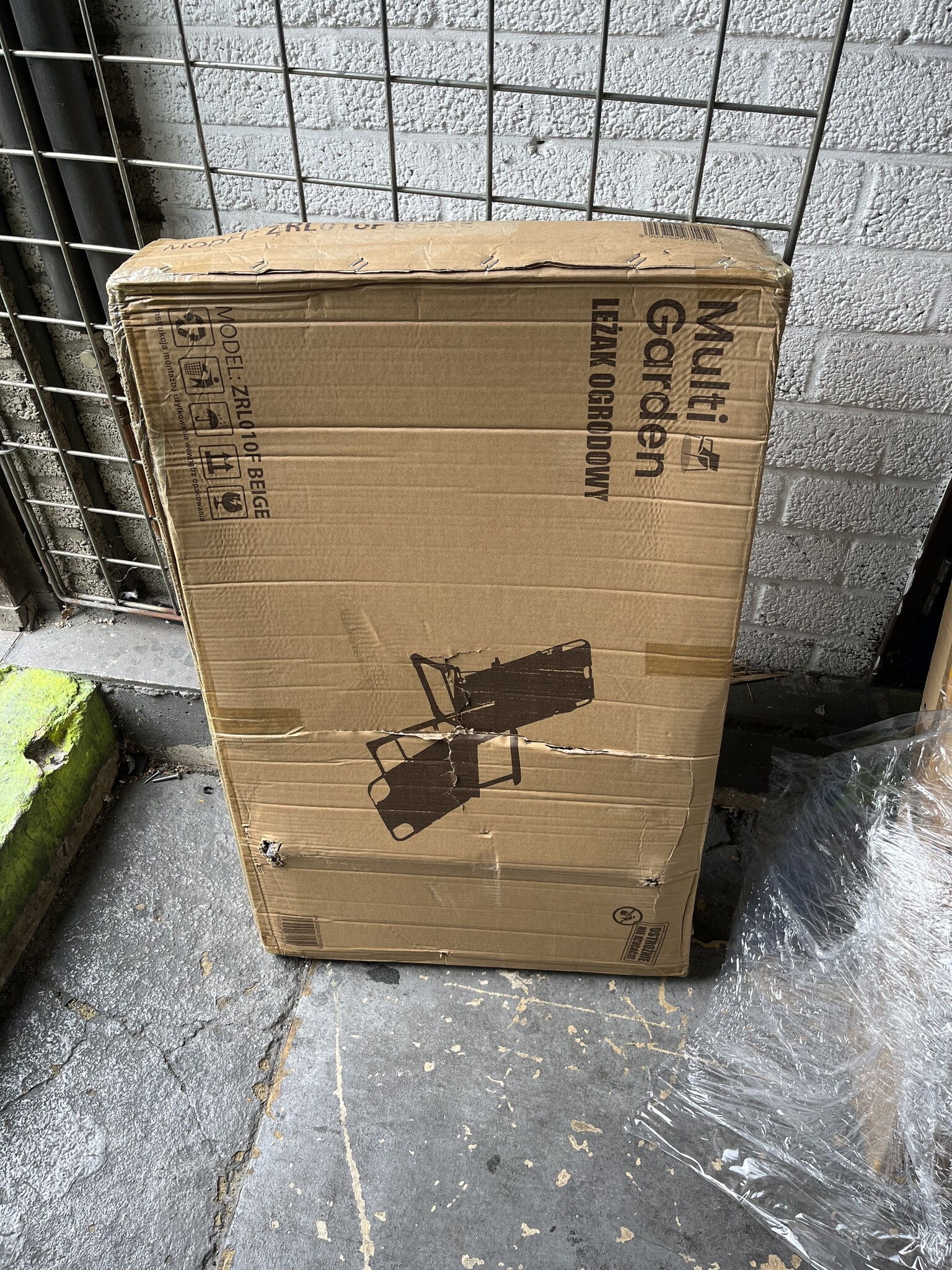 Ligstoel Tuinstoel 2-in-1 Beige - Headrest - 45% Korting!