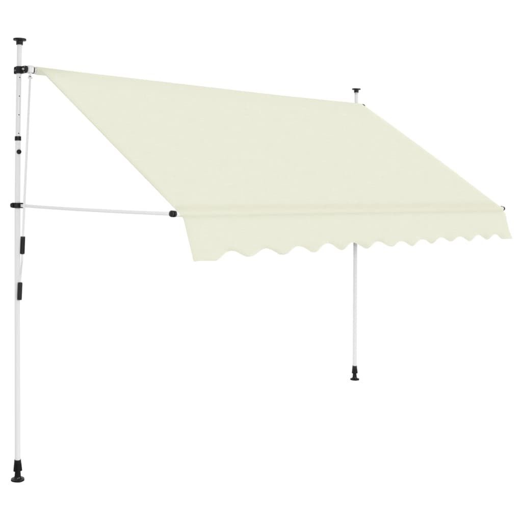 vidaXL Crème Luifel 250cm - Handmatig uittrekbaar! Zo Goed Als Nieuw