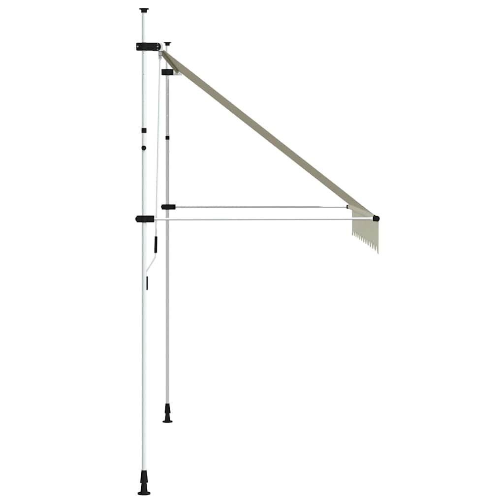 vidaXL Crème Luifel 250cm - Handmatig uittrekbaar! Zo Goed Als Nieuw