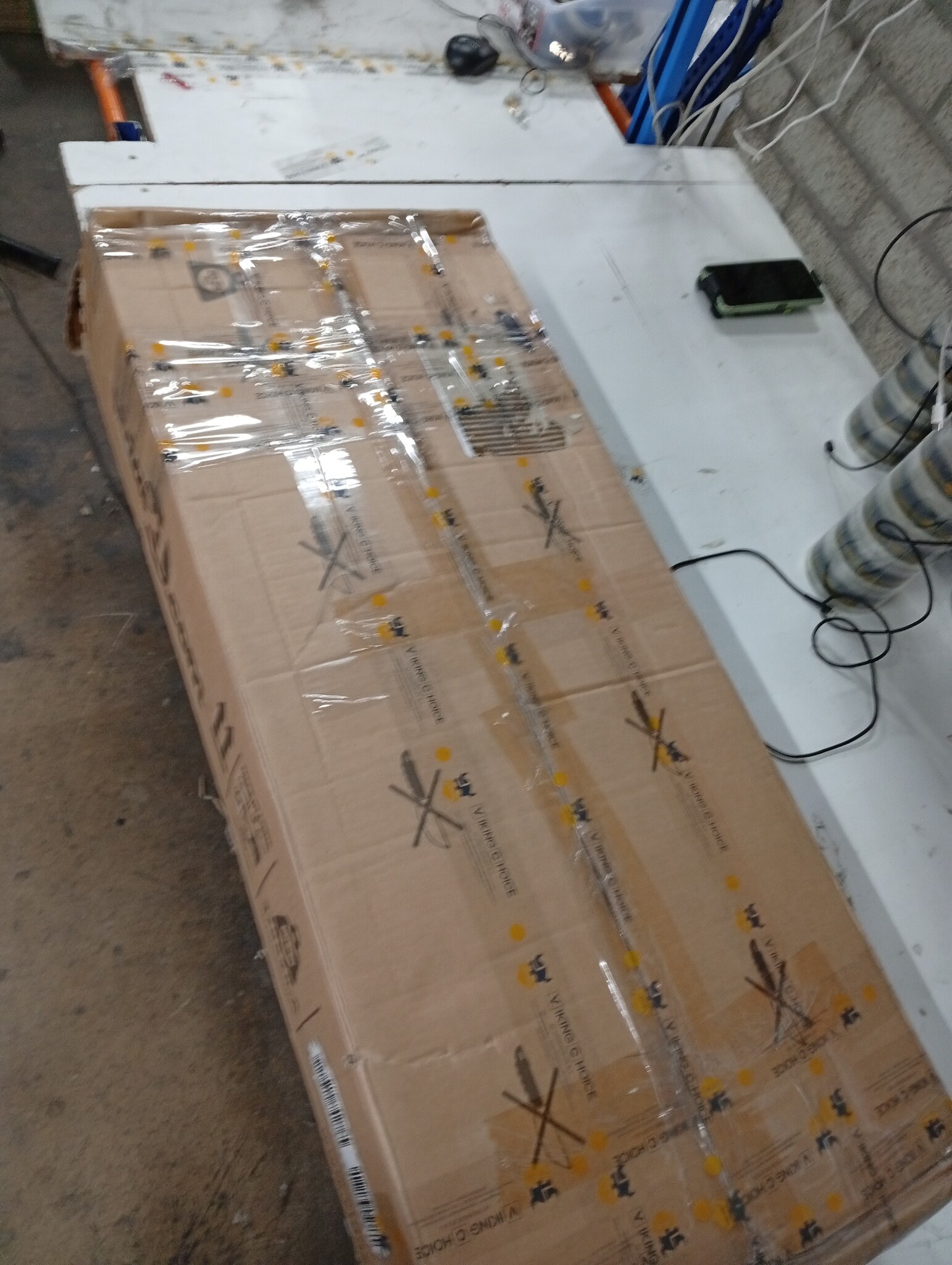 Grijs Kunstleren Bedframe 120x190cm - Lichte Gebruikssporen