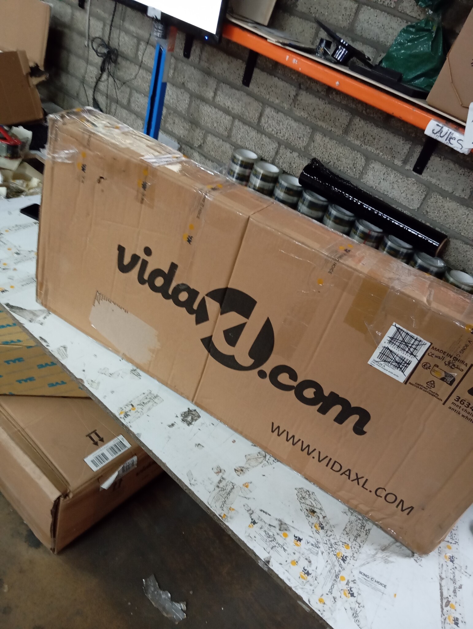 VidaXL Chaise Longue Antiekwit - 55% Korting! (Gebruikssporen)