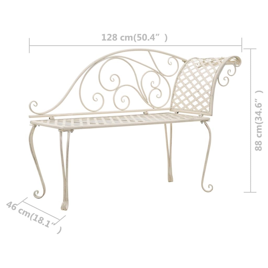 VidaXL Chaise Longue Antiekwit - 55% Korting! (Gebruikssporen)
