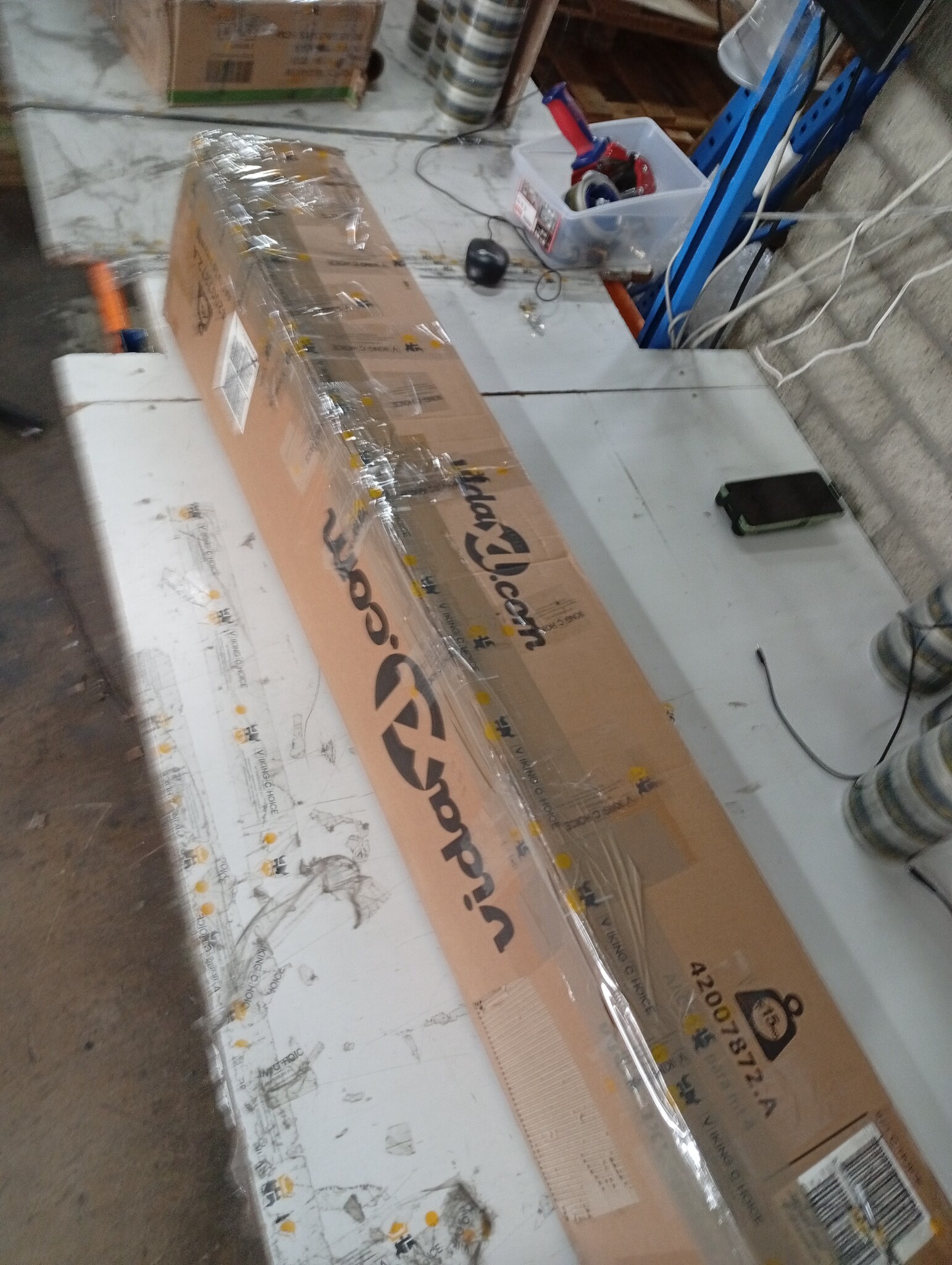 vidaXL Parasol 390cm Taupe - Retourdeal!
