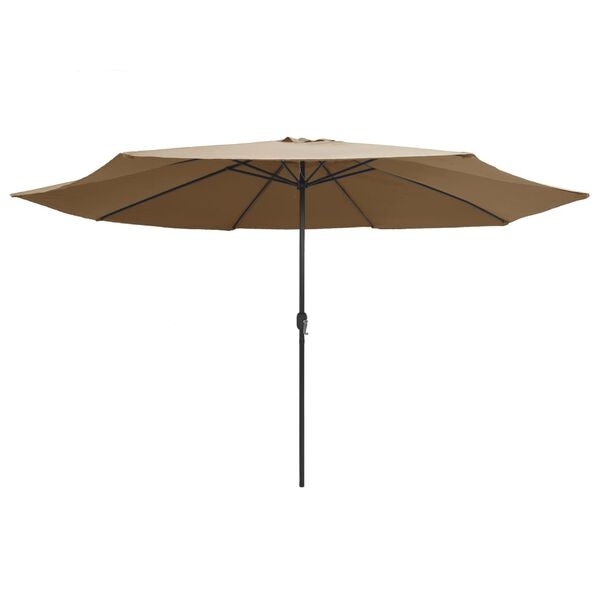 vidaXL Parasol 390cm Taupe - Retourdeal!