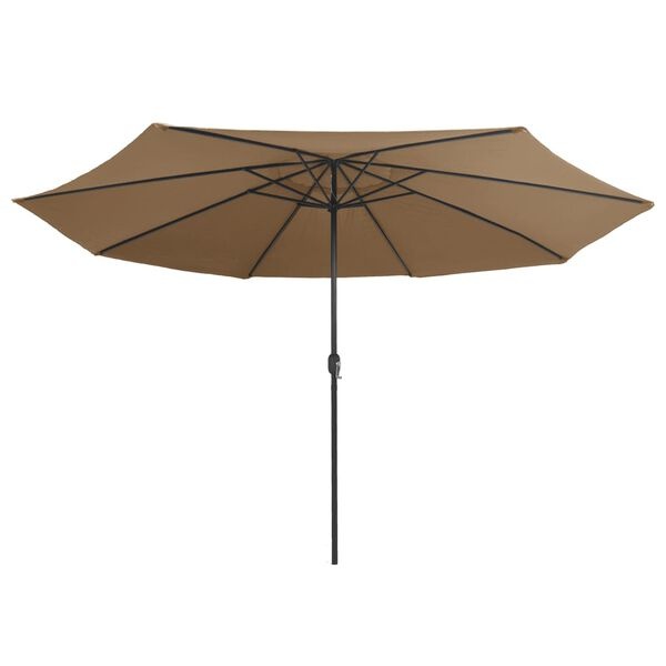 vidaXL Parasol 390cm Taupe - Retourdeal!
