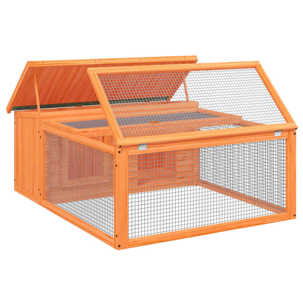 VidaXL Konijnenhok Grenenhout 117,5x97x47,5cm - Zo Goed Als Nieuw!