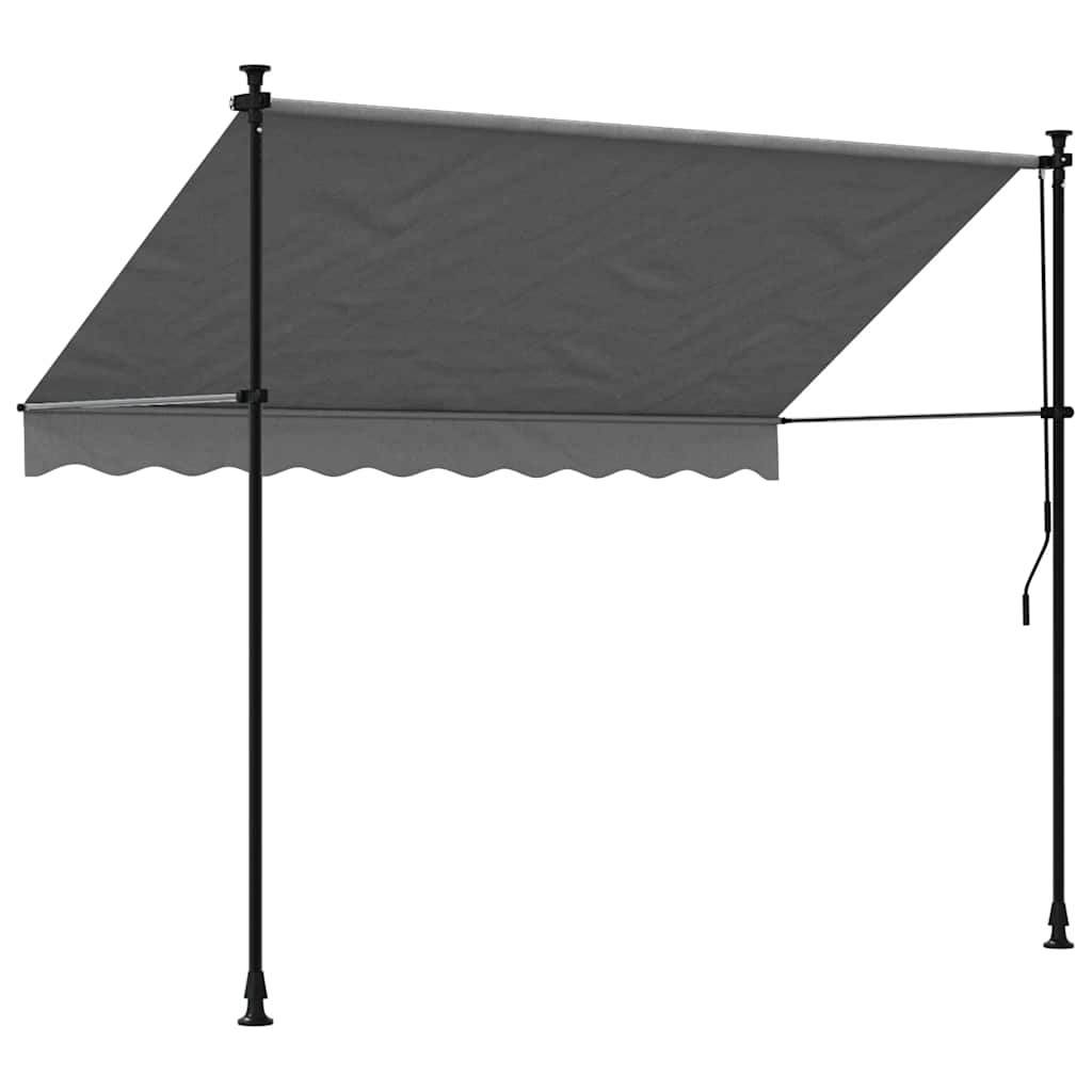vidaXL Uittrekbare Luifel 250x150cm Antraciet - 60% Korting!