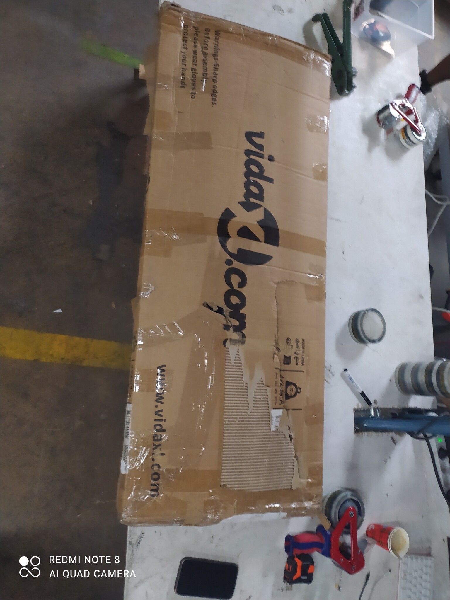 vidaXL Tuinbox Antraciet 129cm - Zo Goed Als Nieuw!
