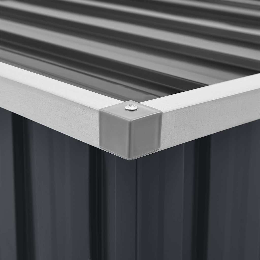 vidaXL Tuinbox Antraciet 129cm - Zo Goed Als Nieuw!