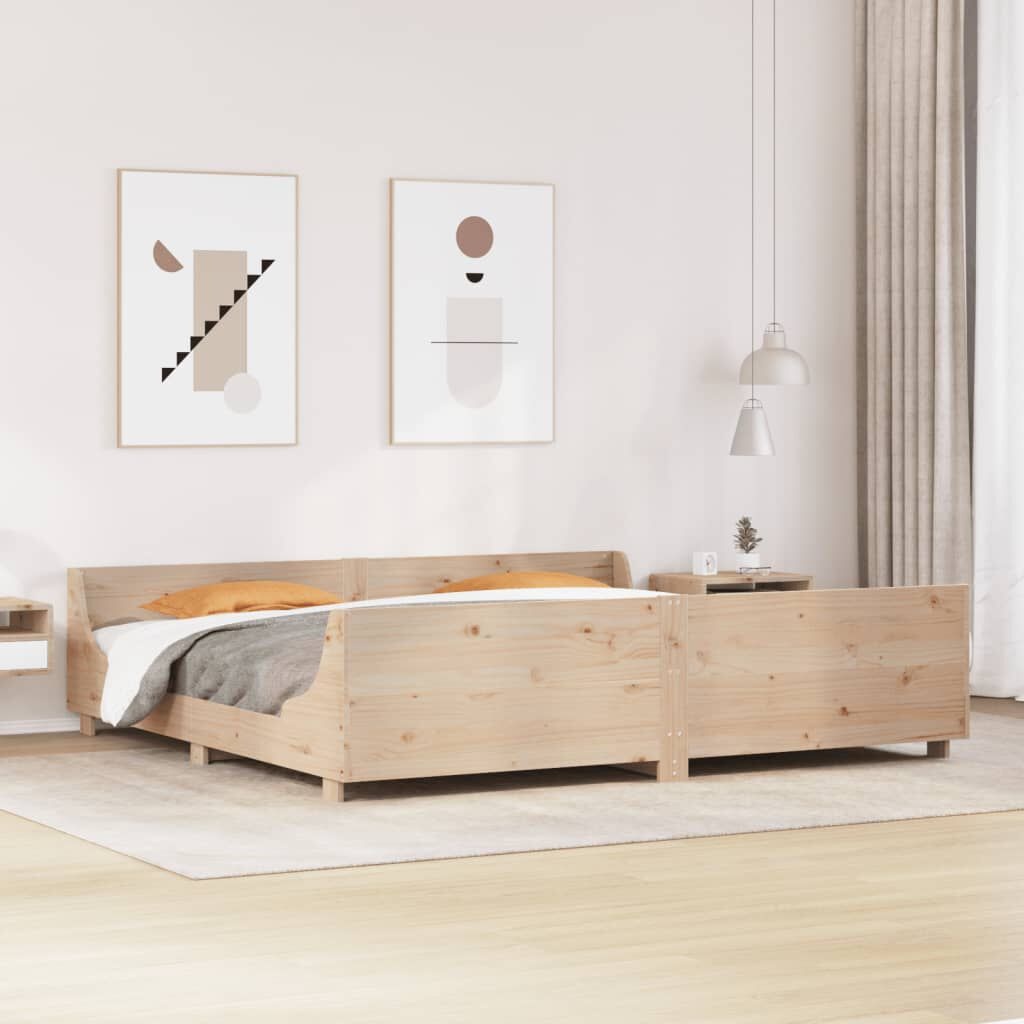 Grenen Bedframe 200x200 - Zo Goed Als Nieuw!