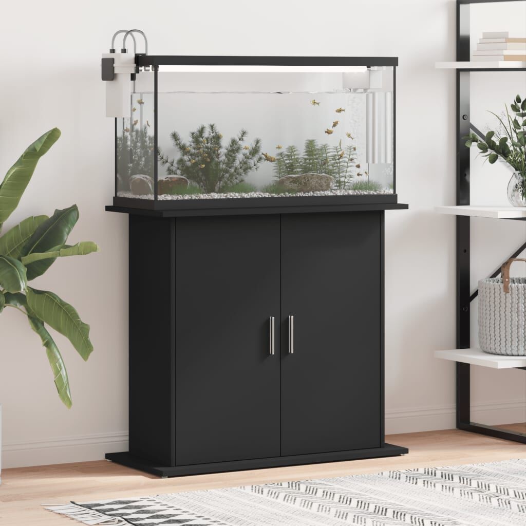 vidaXL Aquarium Standaard Zwart 81x36x73cm - Retourdeal!