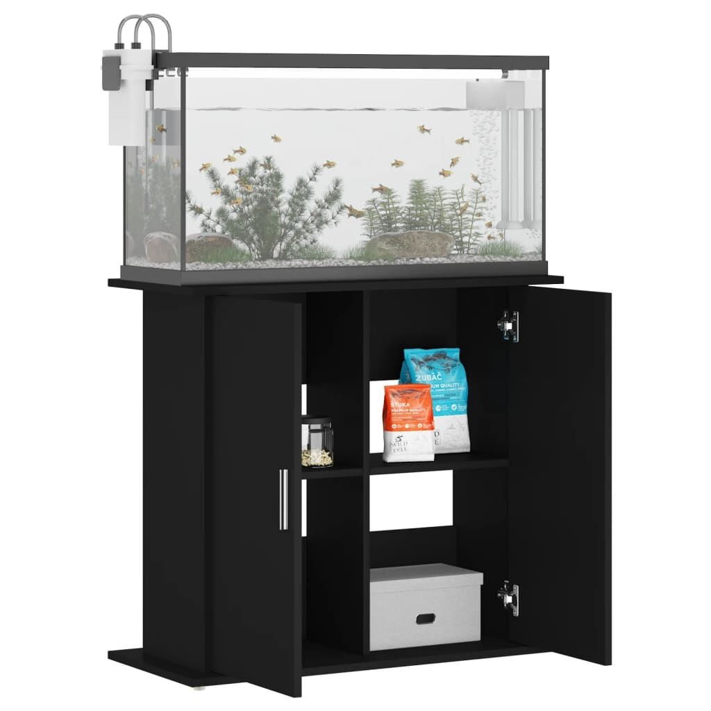 vidaXL Aquarium Standaard Zwart 81x36x73cm - Retourdeal!