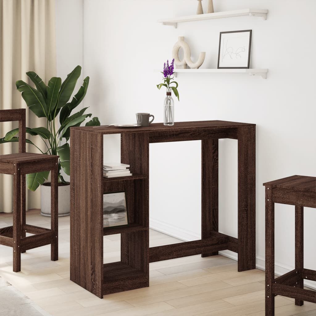 VidaXL Bartafel Bruin Eiken 124cm - Retourdeal!