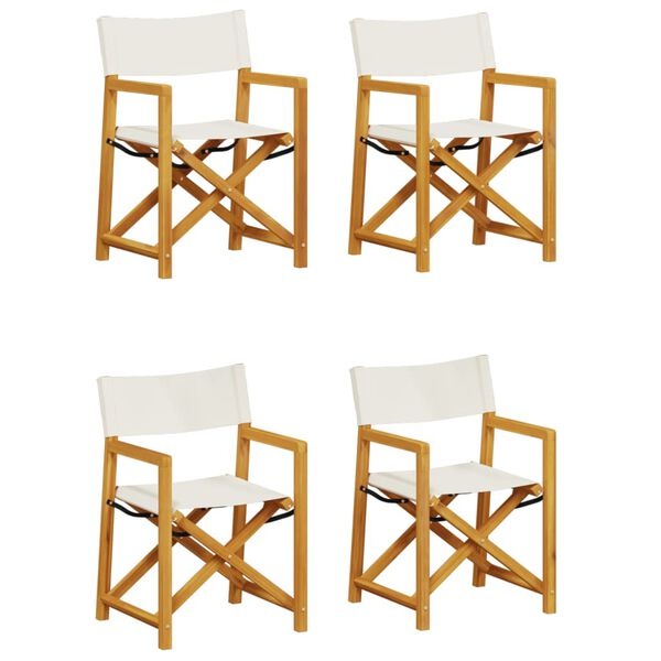 vidaXL Tuinstoelen (4 st) Crèmewit - 35% Korting!